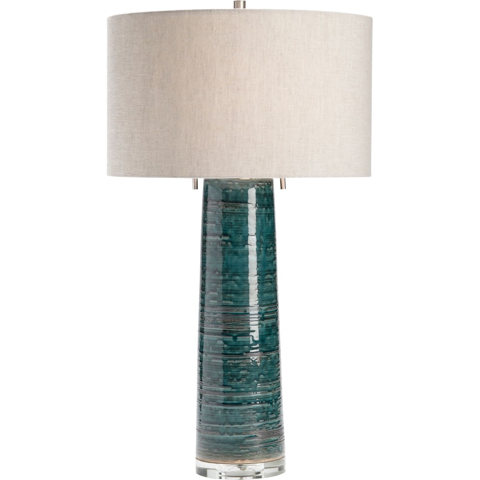 cres green table lamp   