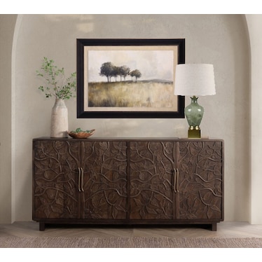 Green Glass Table Lamp 30.25"H