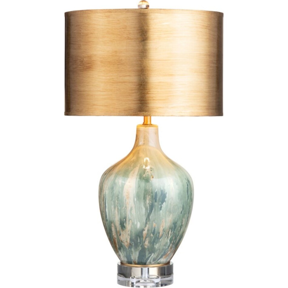 cres green table lamp   