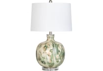 cres green table lamp   