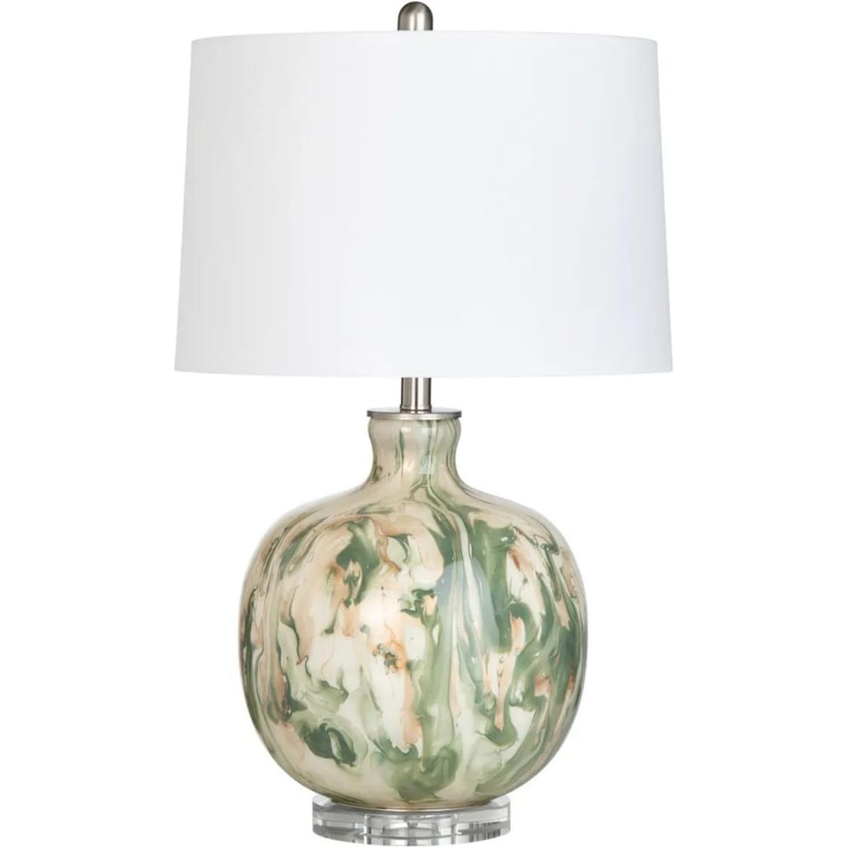 cres green table lamp   