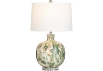 cres green table lamp   