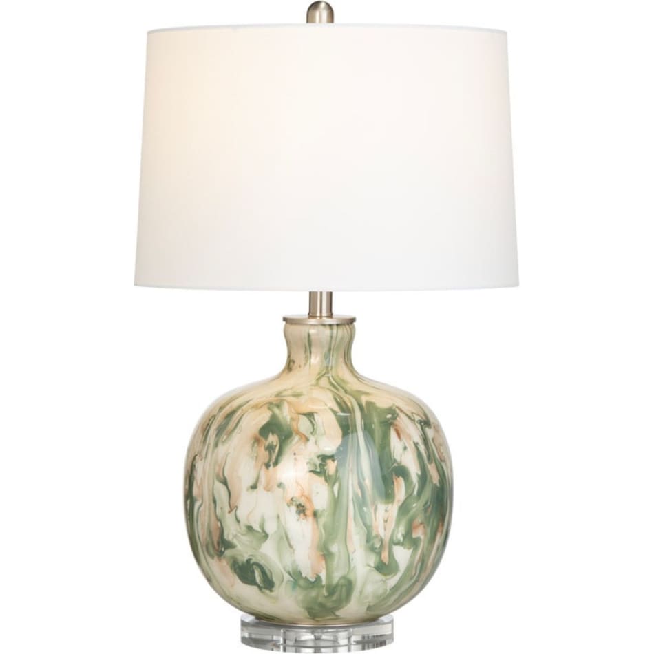 cres green table lamp   