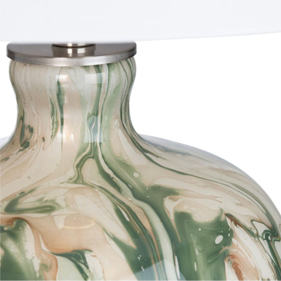 cres green table lamp   