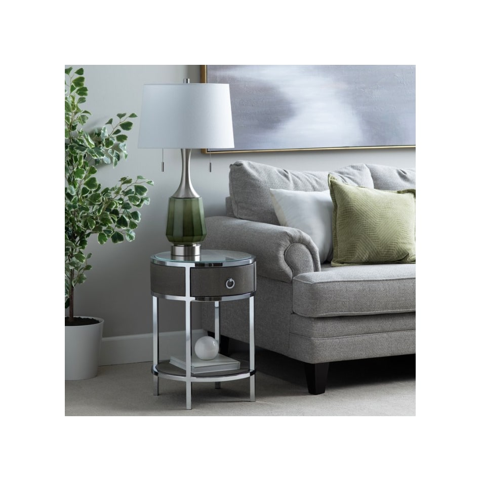 cres green table lamp   
