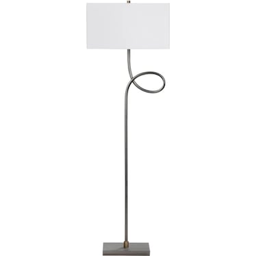 Gunmetal Loop Floor Lamp 63"H