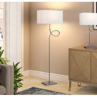 Gunmetal Loop Floor Lamp 63"H