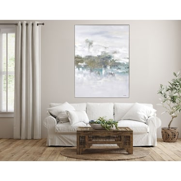 Green Mist Framed Canvas 49"W x 61"H