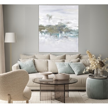 Green Mist Framed Canvas 49"W x 61"H