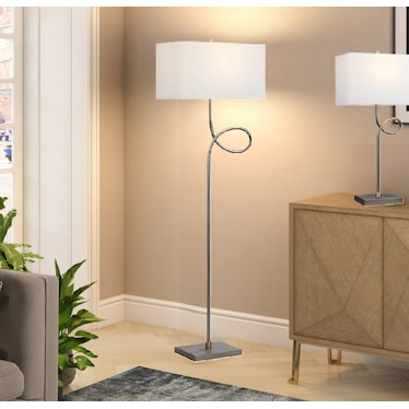 Gunmetal Loop Table Lamp 30"H