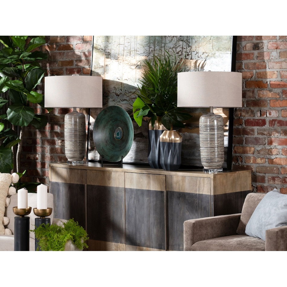 cres grey table lamp   