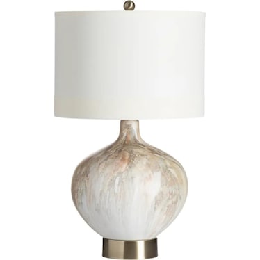 Pastel Swirl Ceramic Table Lamp 27.5"H