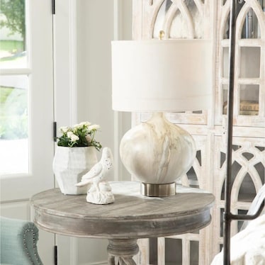 Pastel Swirl Ceramic Table Lamp 27.5"H