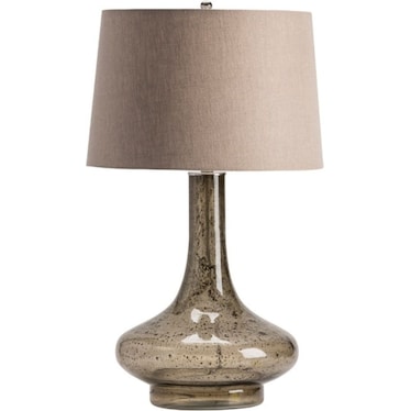 Smoked Glass Table Lamp 31"H