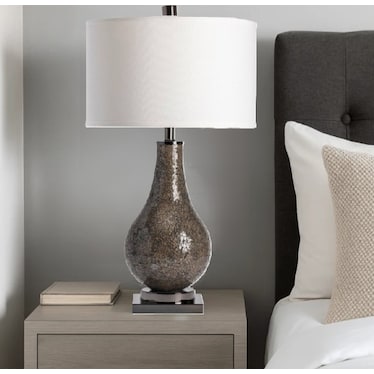 Smoke Mirror Mosaic Table Lamp 32.5"H