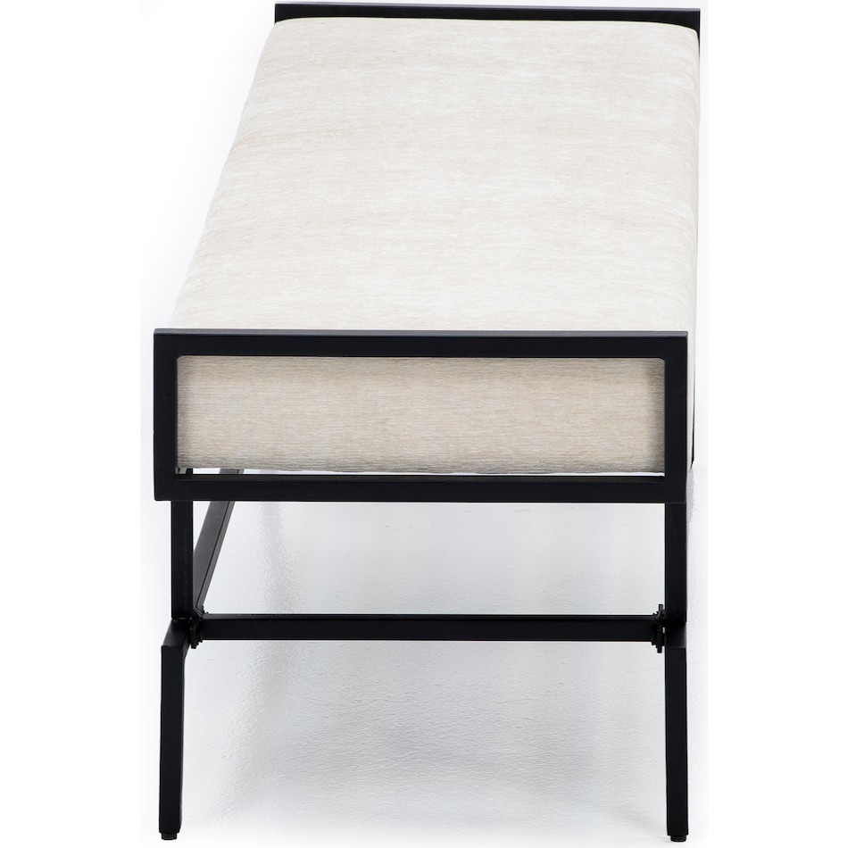 cres iron black bench trunk elle  