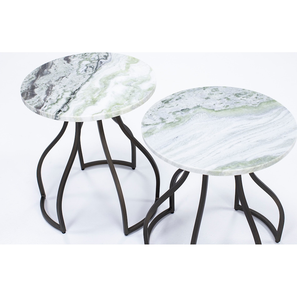 cres ivory green chairside table jade  