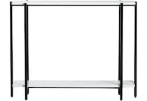 cres polished white hall entry table eli  