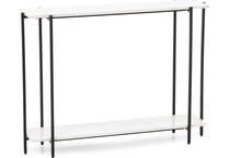 cres polished white hall entry table eli  