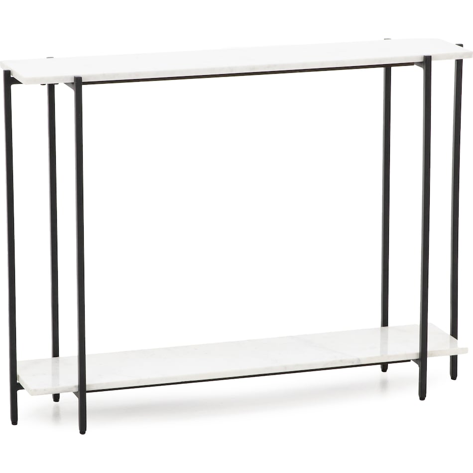 cres polished white hall entry table eli  