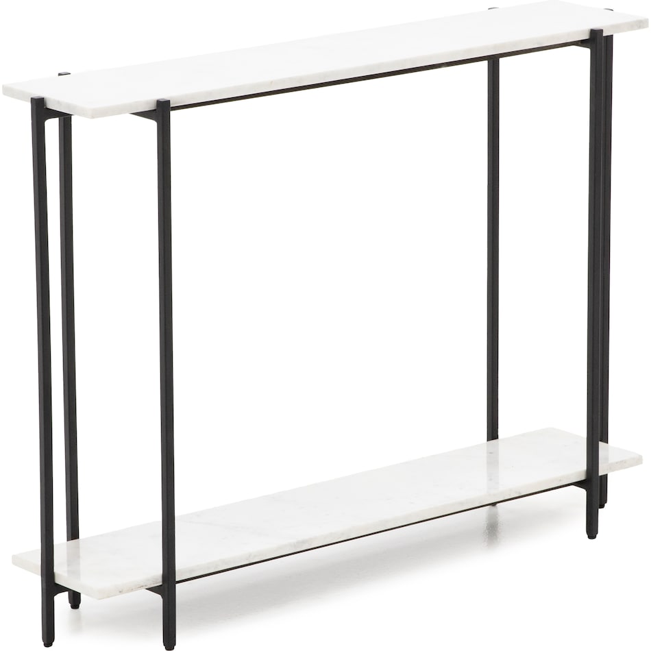 cres polished white hall entry table eli  