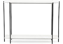 cres polished white hall entry table eli  