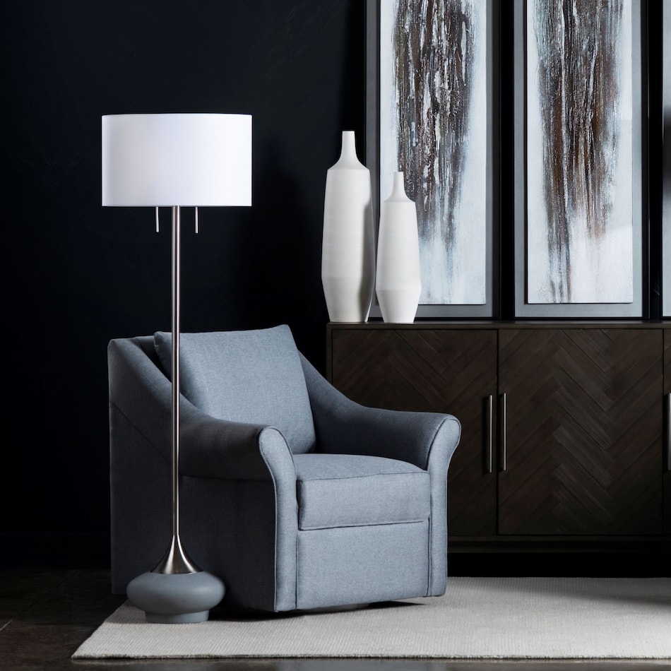 cres silver floor lamp   