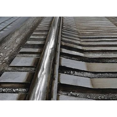 Railroad Tracks Handpainted Framed Canvas 47"W x 47"H