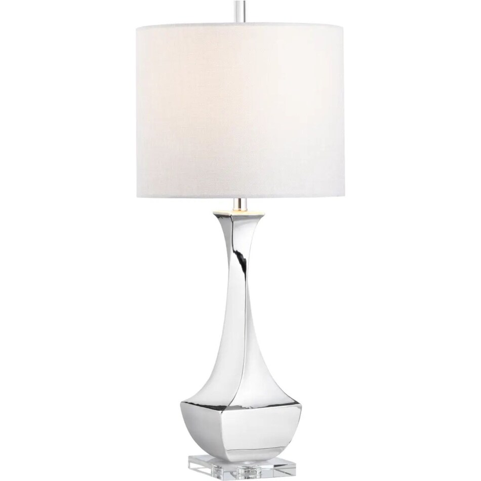 cres silver table lamp   