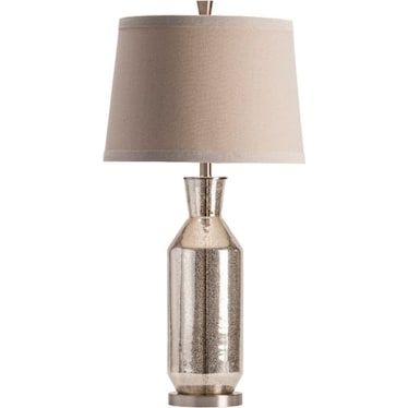 Silver Mercury Glass Table Lamp 34"H