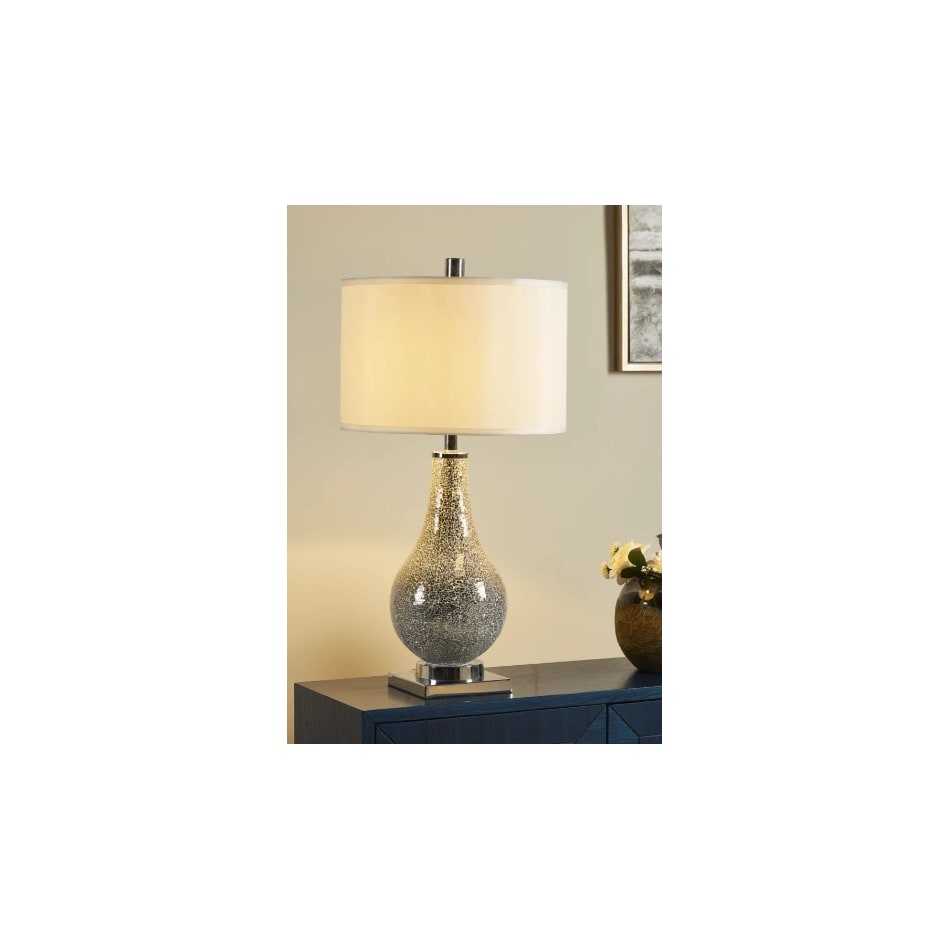 cres silver table lamp   