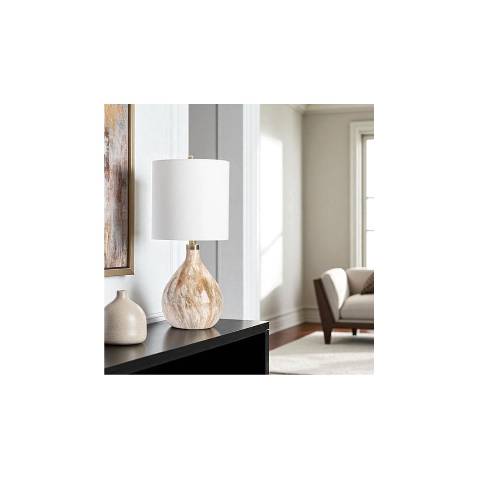 cres tan table lamp   