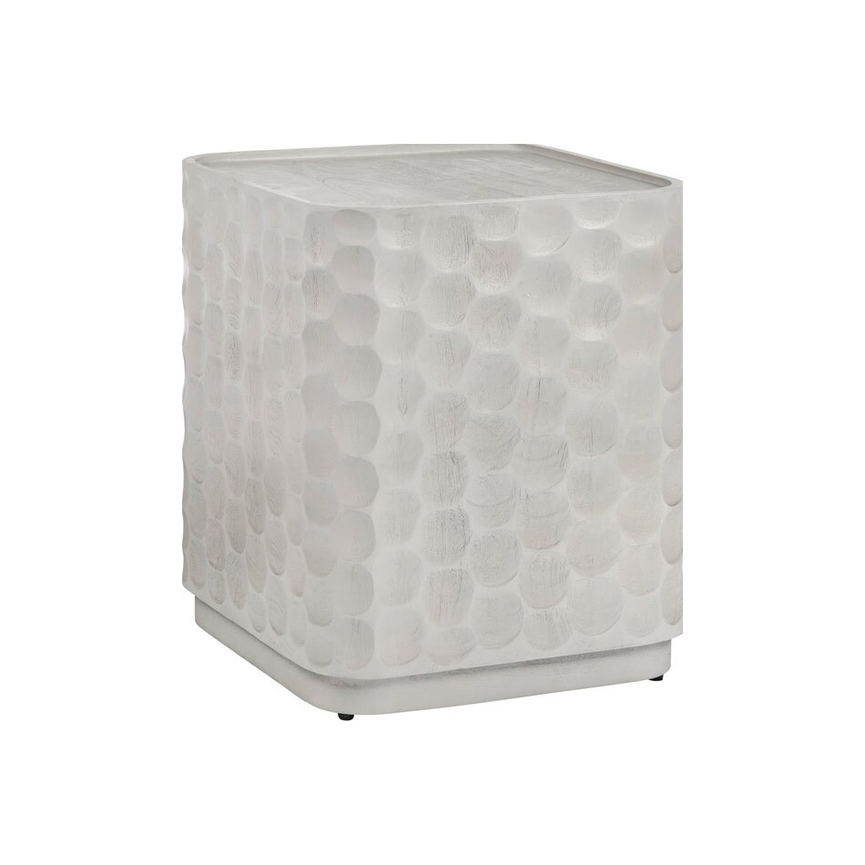 cres white end table gbs  