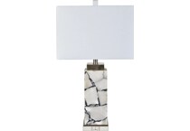 cres white table lamp   