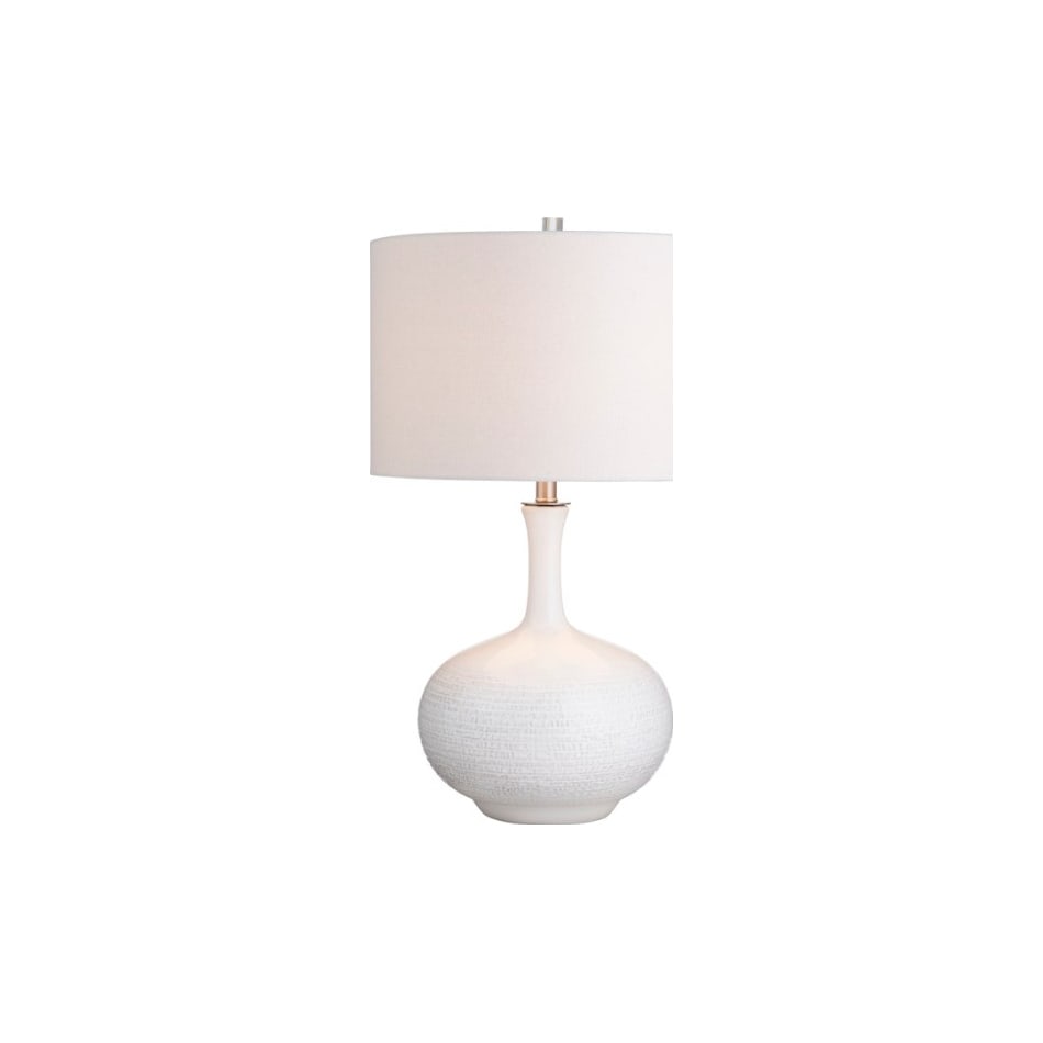 cres white table lamp   