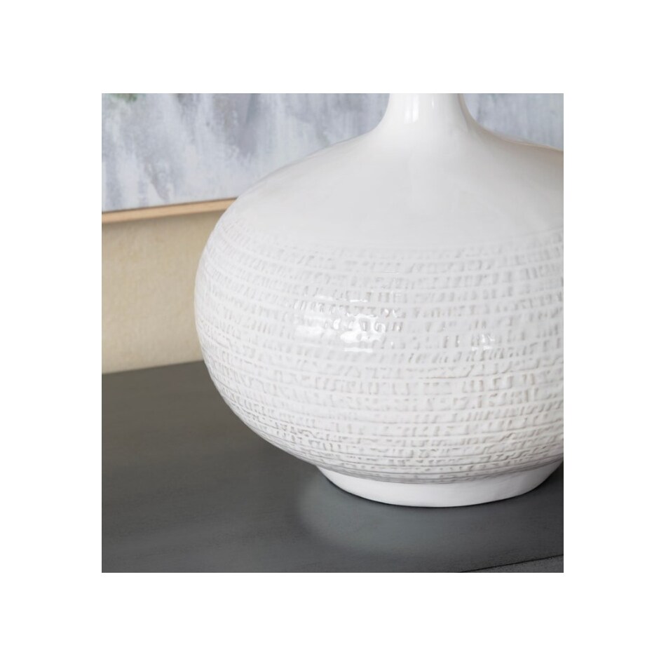 cres white table lamp   