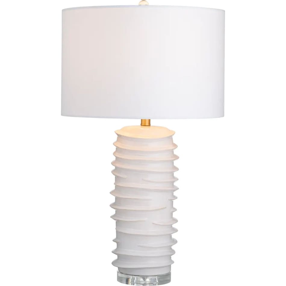 cres white table lamp   