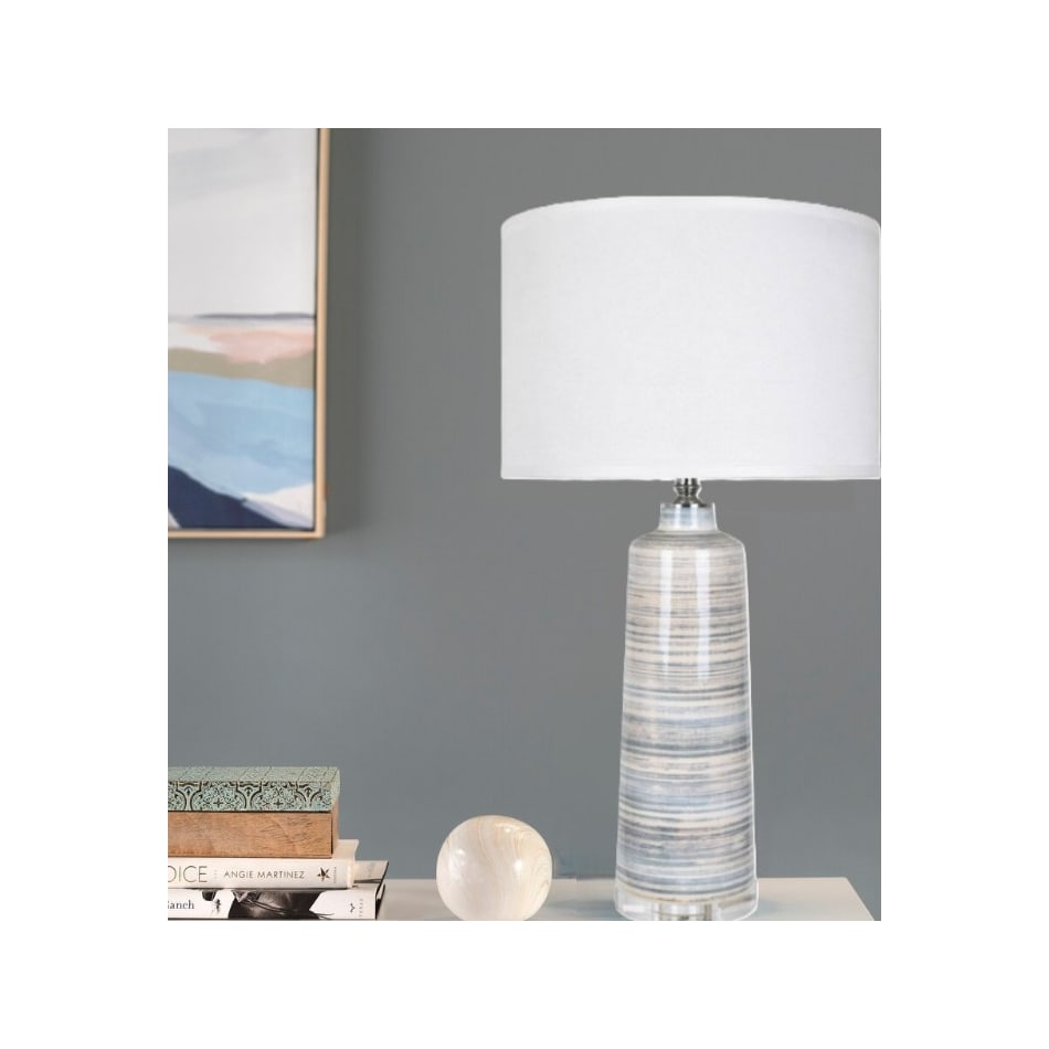 cres white table lamp   
