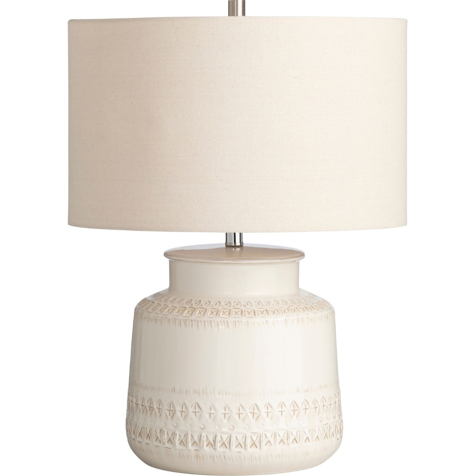 cres white table lamp   