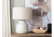 cres white table lamp   