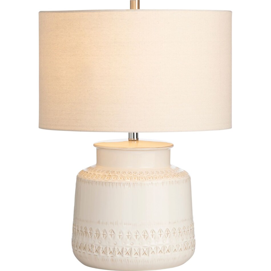 cres white table lamp   