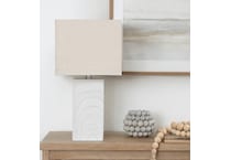 cres white table lamp   