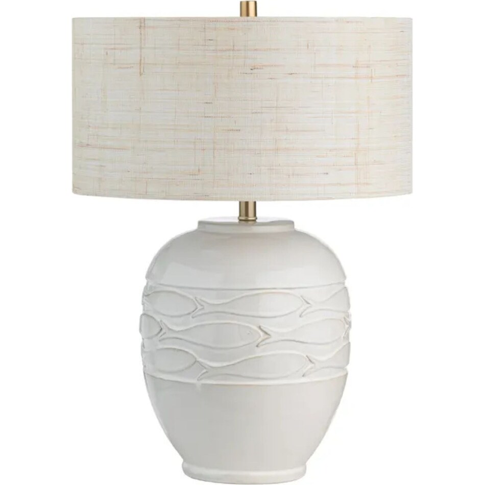 cres white table lamp   