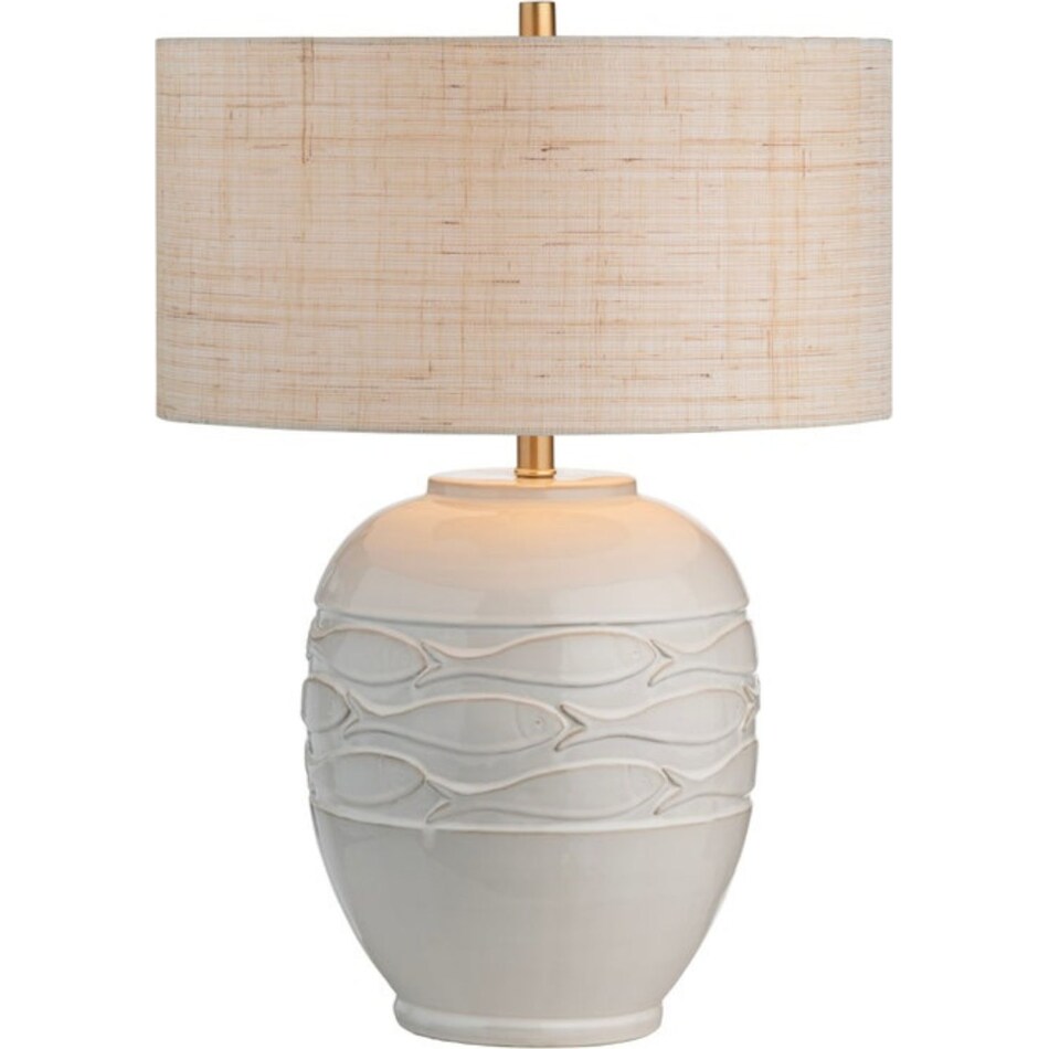 cres white table lamp   