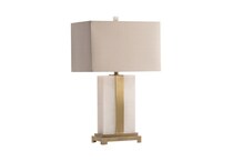 cres white table lamp   