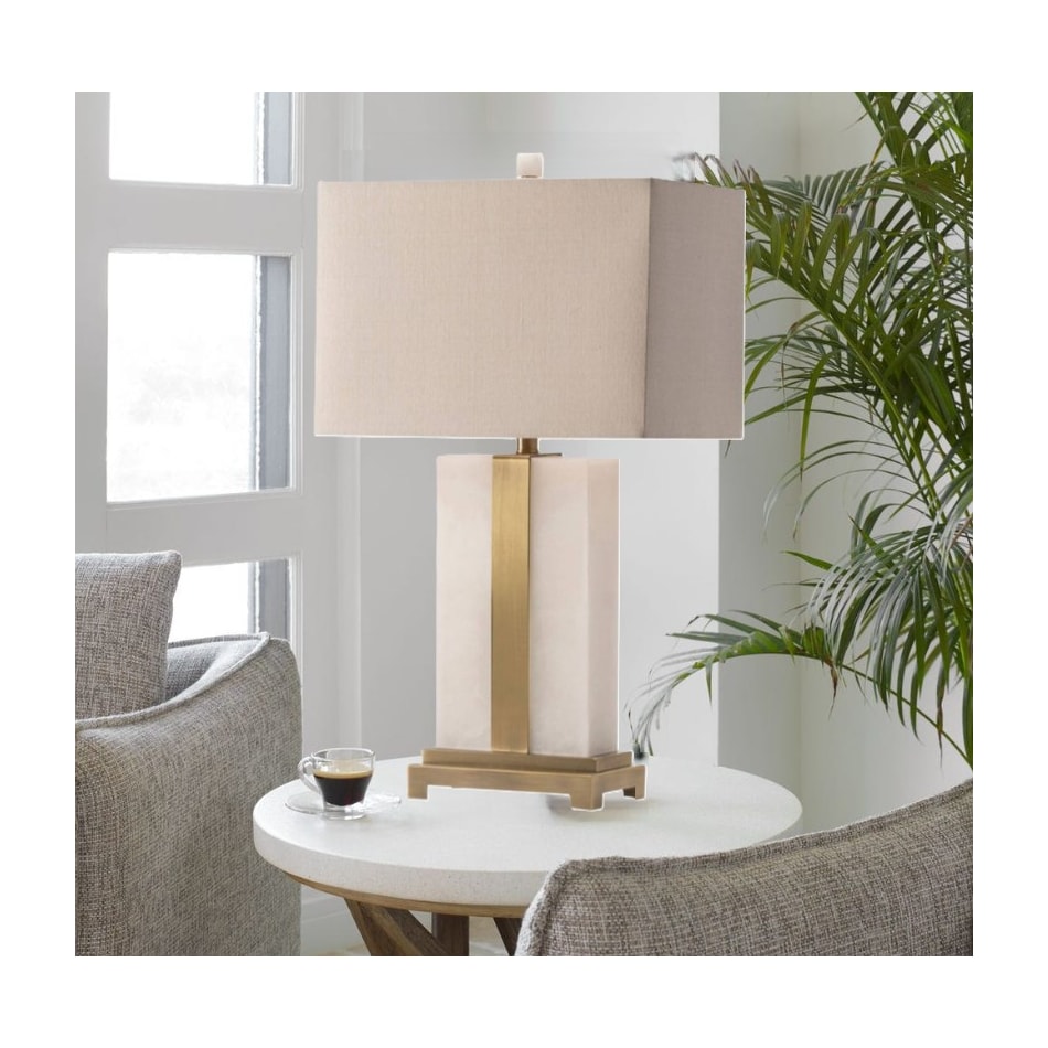 cres white table lamp   