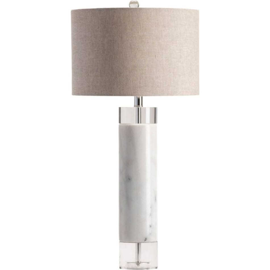 cres white table lamp   