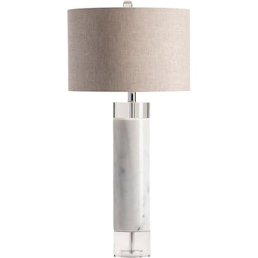 Glass and Marble Table Lamp 32"H
