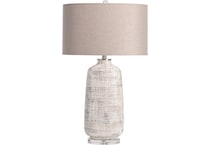cres white table lamp   
