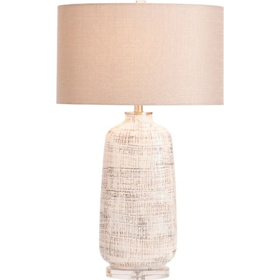 cres white table lamp   